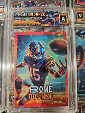ROME ODUNZE  Cracked Ice Atomic Refractor Limited Edition Custom Card  picture