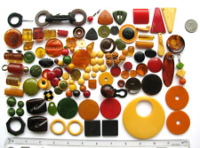 Vintage Lot Bakelite + Pieces Beads Pendants Components for Jewelry Making Reuse picture