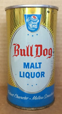 BULL DOG MALT LIQUOR  (USBC 50-12) ZIP TOP  INTACT  - DREWRYS (SOUTH BEND, IN) picture