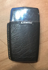 VINTAGE RONSON LIGHTER WITH BLACK LEATHER HOLDER MADE IN WEST GERMANY picture