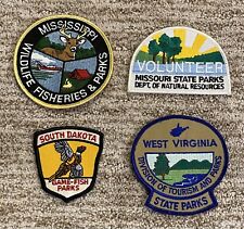 Lot Of Four (4) Game Fish and Parks Uniform Patch Patches S Dakota Missouri W VA picture
