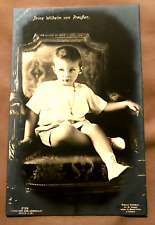 Antique Real Photo Postcard of Prince Wilhelm of Prussia, young boy EARLY 1900'S picture