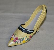 1998 My Treasure Yellow Floral Shoe Kingsbridge Decor Collectible Resin picture