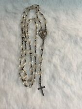 Antique AB Faceted Crystal Catholic Rosary picture