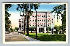 Waterville ME, Elmwood Hotel, Advertising Maine Vintage Postcard picture