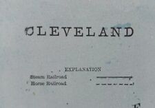 Vintage 1894 CLEVELAND OHIO Map 14