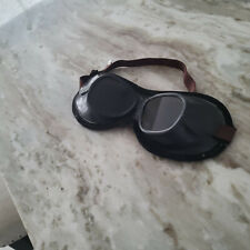 WW1 WW2 Vintage OLD  Authentic AVIATOR Flying old pilot  moto googles glass rare picture