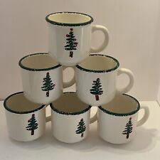 Furio Christmas Tree Sponged Coffee Cup Mug Made in Italy Set Of 6 picture