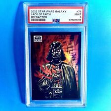 2022 TOPPS STAR WARS GALAXY #74 LACK OF FAITH PSA 9 Darth Vader REFRACTOR picture