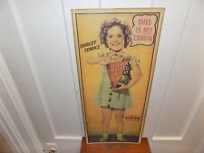 Vintage Shirley Temple Quaker Puffed Wheat Cardboard Store Advertising Sign picture
