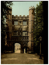 England. Cambridge. Trinity College Main Gate Vintage Photochrome by P.Z, Phot picture