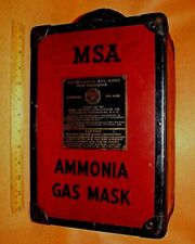 Vintage MSA Ammonia Gas Mask Original Box, Mask w/Hose and Canister picture