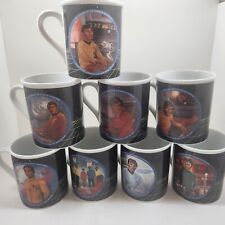 VTG 1983 Star Trek Hamilton Collection Ceramic Cup Set 8 Coffee Mug Sci-Fi TOS picture