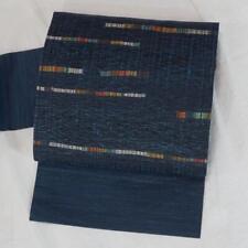 Japanese Summer Obi Comb Weave Pure Silk 9 Nagoya Casual Tea Ceremony K587 picture