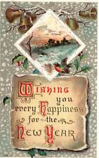 Vintage Postcard 1911 Wishing You Every Happiness For The New Year Greetings picture