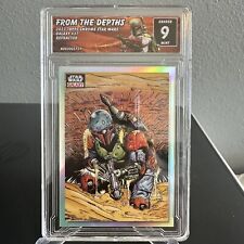 2022 Topps Chrome Star Wars Galaxy Boba Fett From The Depths #37 Graded Mint 9 picture