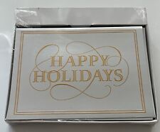 Merry Christmas Cards Gold Silver Happy Holidays Greeting VTG picture