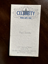Paul Sorota Business Card Famous Late New England Art Dealer Celebrity Fine Art picture
