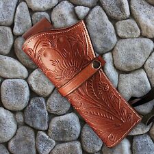 Leather Western Gun Holster Brown Left Handed fit 4