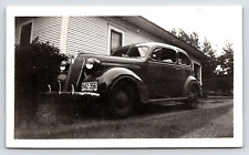 Photograph Vintage Plymouth Automobile Family Car Parked By House Texas 1938 picture