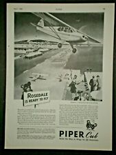1944 PIPER CUB PLANE ROSEDALE AIRSTRIP WWII vintage Trade print ad picture