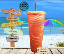 💗Glossy Orange Starbucks Studded Venti 24 oz cold Tumbler Fall 2022 release NWT picture