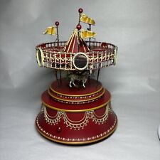 Vintage wooden carousel music box Saint Croiy Switzerland” Tunnel of love”EUC A+ picture