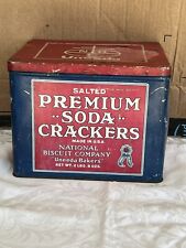 Antique UNEEDA Salted Premium ••Soda•• Crackers Tin picture