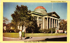 Public Library Oshkosh WI Kodachrome Unused Postcard 1940s picture