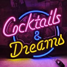 Cocktails & Dreams Led Neon Sign Art Wall Lights For Bar Club Bedroom Windows Gl picture