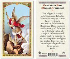 Oracion a San Miguel Arcangel Laminated Prayer Cards - Pack of 25- in Spanish picture