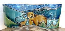 Pampeana Wavy Fused Art Glass Bears Mountains Water 10