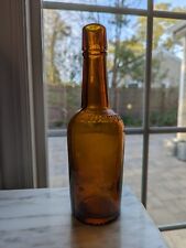 Antique Amber C.W Abbots Bitters Bottle Baltimore Error Bottle Missing Embossing picture