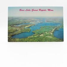 Bass Lake Grand Rapids Minnesota Postcard Unposted Aerial View picture