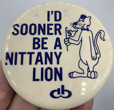 Penn State University College Pin Sooner Be Nittany Lions 2.5” Football Vintage picture
