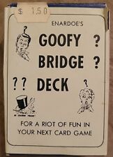 Vintage Enardoe's Goofy Bridge Reverse Color Playing Cards Blue Back picture