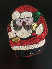 Sequin Beaded Red Silk Santa Claus Box Colorful 5