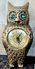 Vintage Gruber Owl Alarm Clock West Germany Ticking Watcher picture