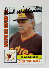 Dick Williams 1984 Topps Autographed Card Padres picture