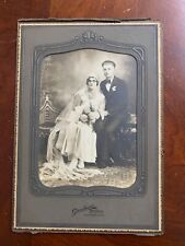 Antique Original Picture Wedding Couple 1910 - 1920's Portrait NW Ohio Napoleon picture