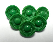 Small Vintage Czech green glass buttons LOT~Roses pattern~Z01~13mm picture