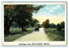 1922 Greetings from Hallock Minnesota MN, Winger MN Posted Postcard picture