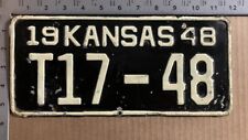 1948 Kansas truck license plate T17-48 YOM DMV Bourbon awesome serial 48 11849 picture