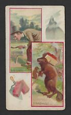 c1880's N118 Duke Tobacco Card - Jokes Series - High Lands / A Building Lot picture