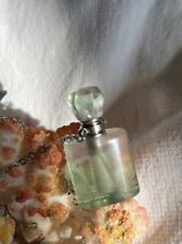 Natural Green Fluorite Bicolor W. Purple Perfume Bottle Necklace Healing US NWT picture