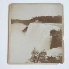 Antique Photo c.1900 Niagara Falls State Park Tourist B&W Photograph ZYBACH & CO picture