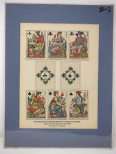 The D'Allemagne Book of 1906 Original Page French Revolution Playing Cards picture