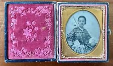 1850s 1860s 1/6 Ambrotype Of A Girl / Young Woman picture