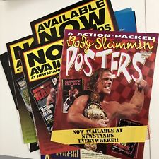 Original 10 WWF Magazine Raw Promo Poster Print Magazine Ad Lot WWE Wrestling picture