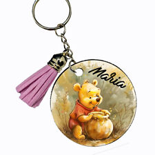Winnie the Pooh Personalized Keyring Key Chain Choose ANY Name Custom Gift picture